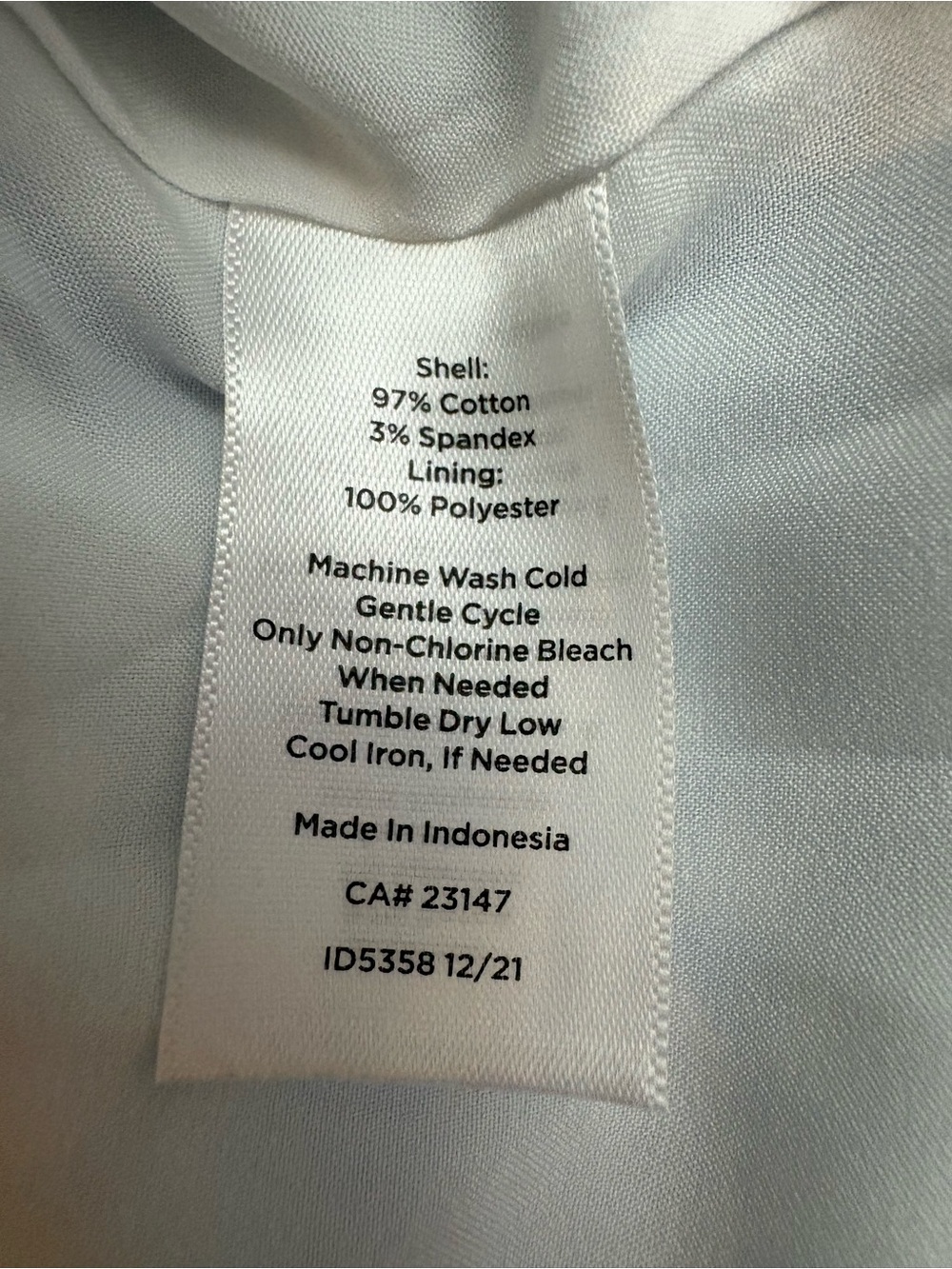 Talbots Blue Medallion Print Cotton Blend Mini Skirt Size 6 Side Zip Lined - Picture 6 of 6